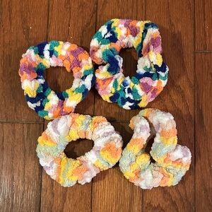 Colorful Crochet Kids Scrunchies